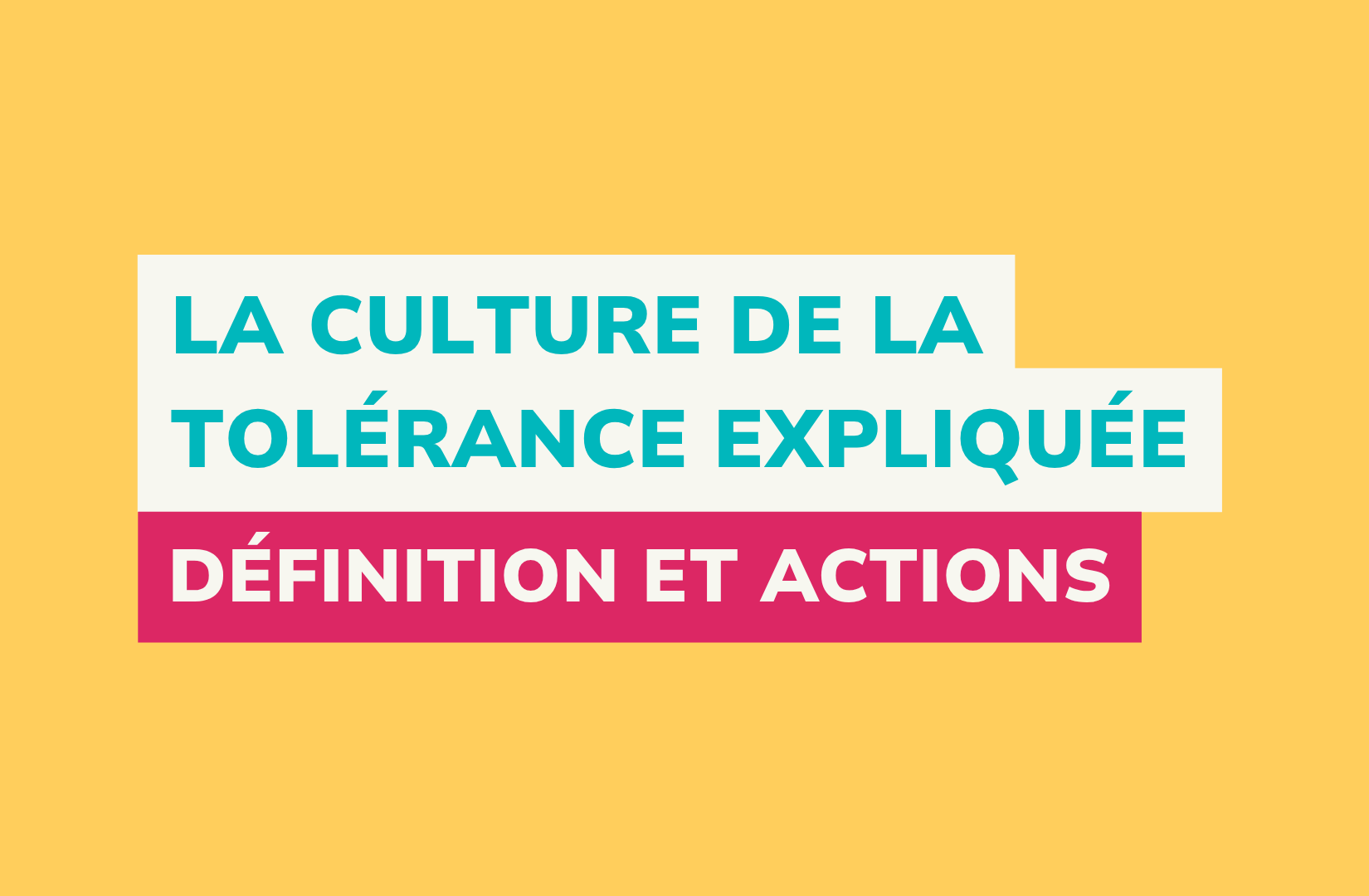 article culture de la tolérance