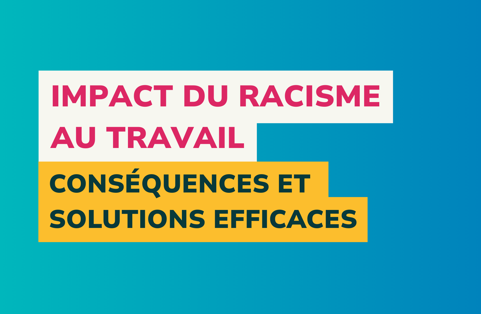 visuel article racisme au travail