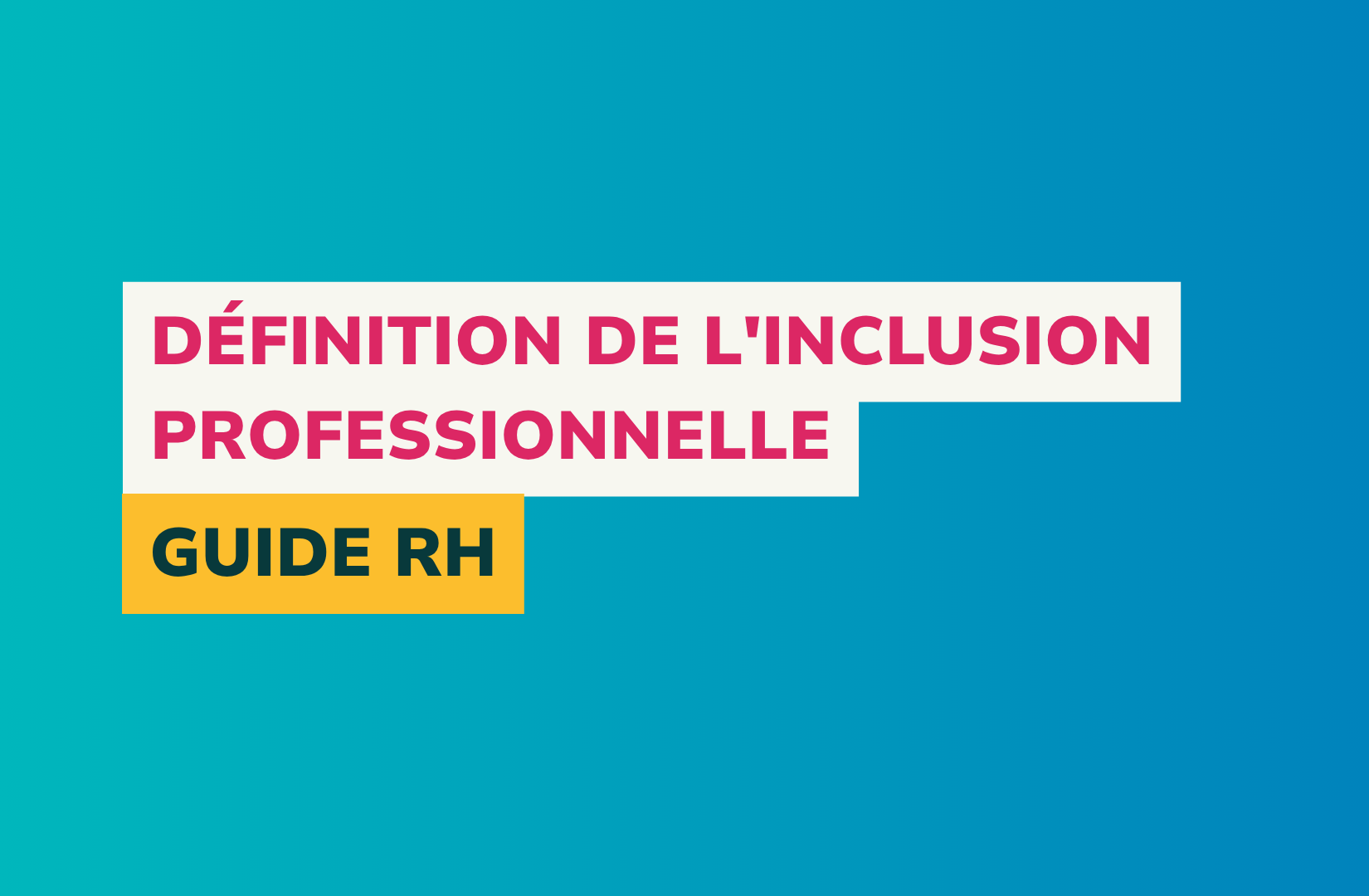 article inclusion professionnelle